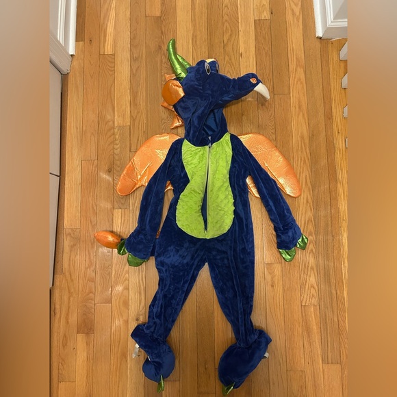 Blue and Green Dragon Kids Costume - Picture 3 of 6